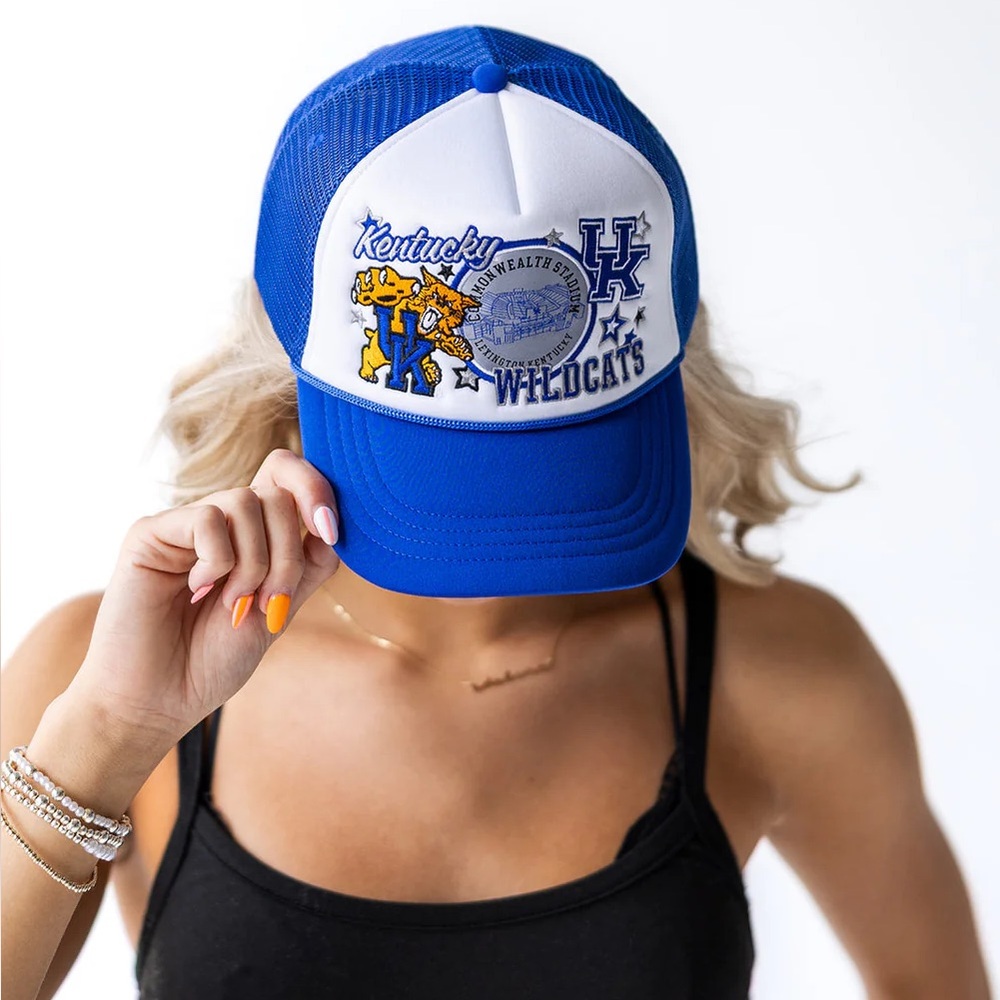 Kentucky Wildcats Blue & White Trucker Hat